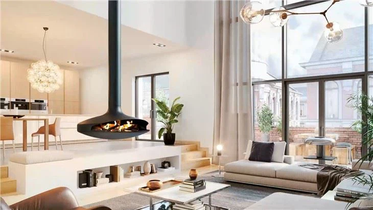 Freestanding Hanging Fireplace