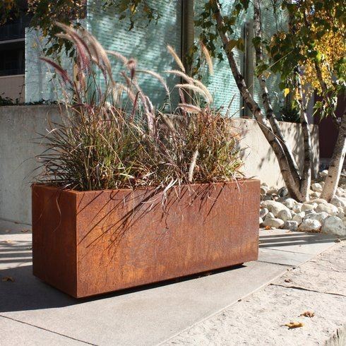Rectangular Metal Flower Pot