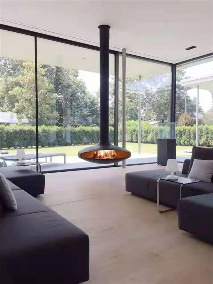 Round Suspend Hanging Fireplace