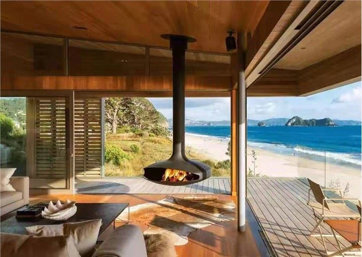 Round Suspend Hanging Fireplace