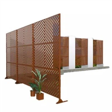 Градина от стоманени панели Corten