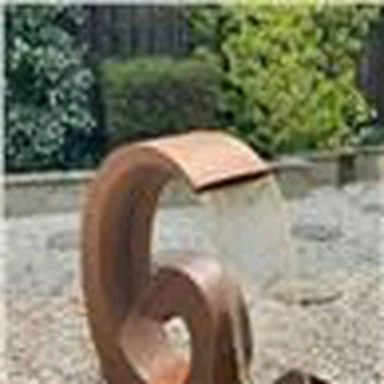 Модерен голям външен градински метален фонтан