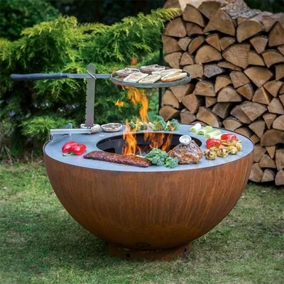 Barbecue Grill Made Of Corten Steel