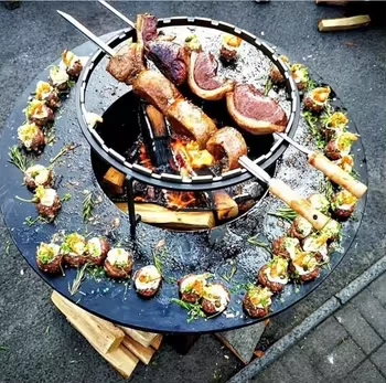 Corten Steel BBQ Stove For Camping factory