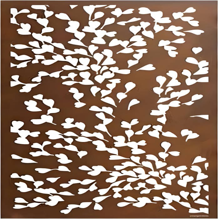 Corten Steel Outdoor Privacy Screen Fence Rustic Weathering Panel factory