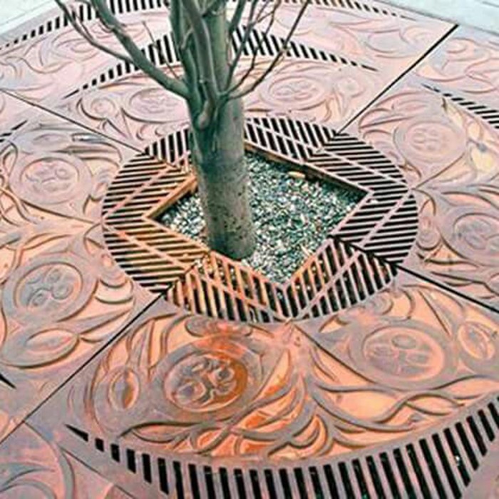 Garden Corten Steel Tree Grate high quality