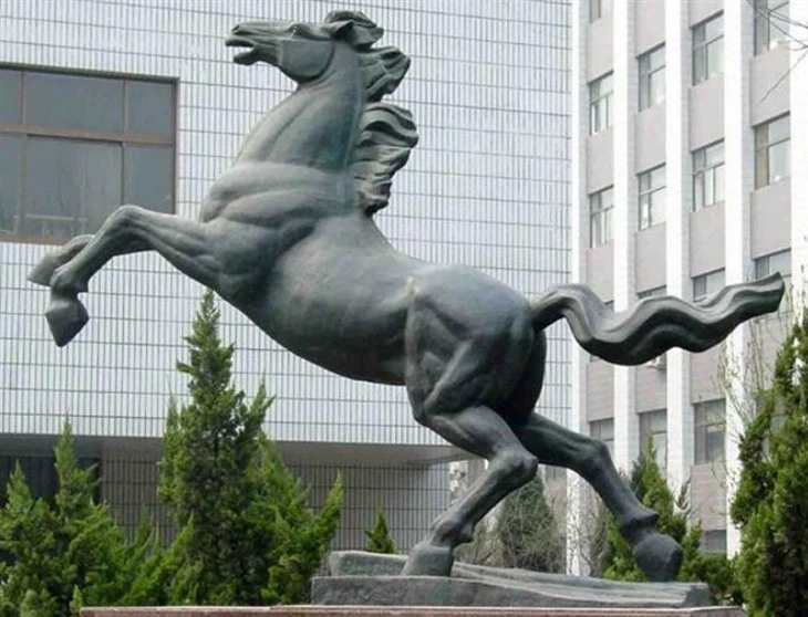 Large Metal Sculpture Of Horse