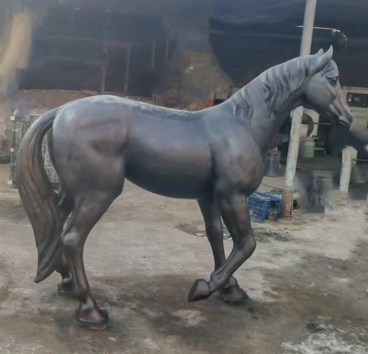 Large Metal Sculpture Of Horse