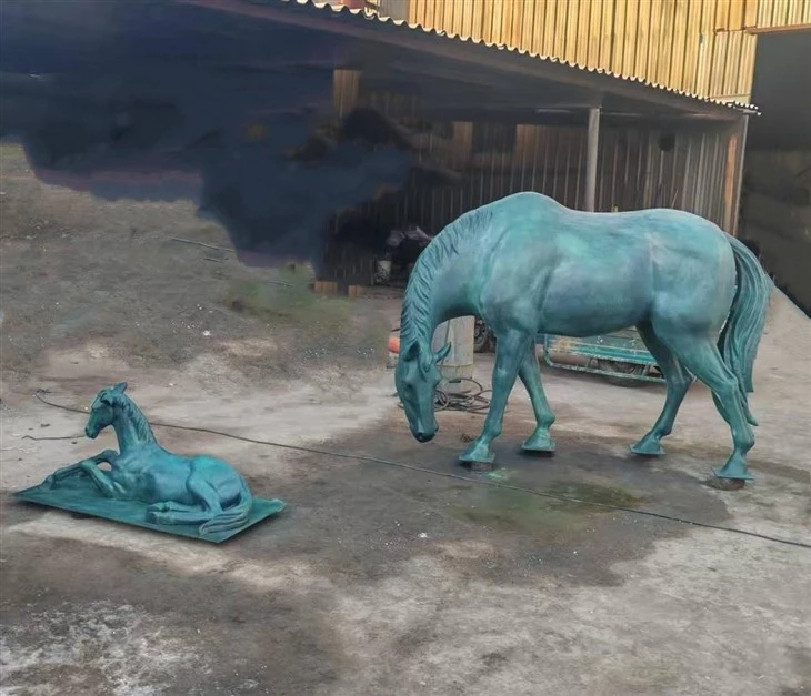 Large Metal Sculpture Of Horse