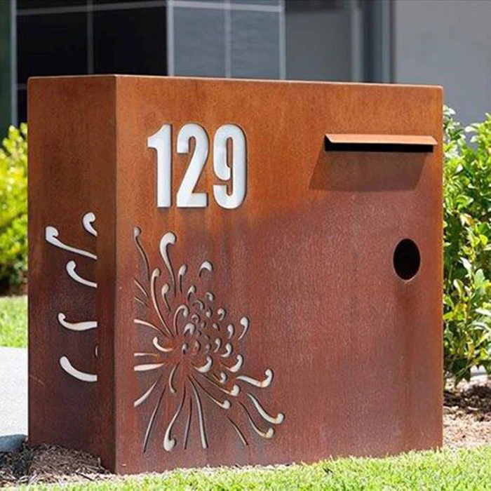 Metal Garden Mailbox Post Box