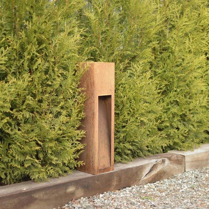 Rusty Color Corten Steel Bollard Lights