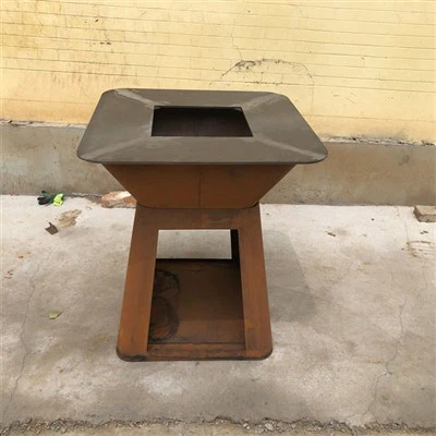 Печка за барбекю на дървени въглища Corten Steel