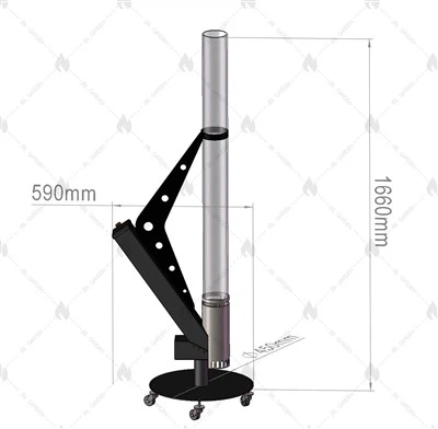 Преносим нагревател на пелети от биомаса
