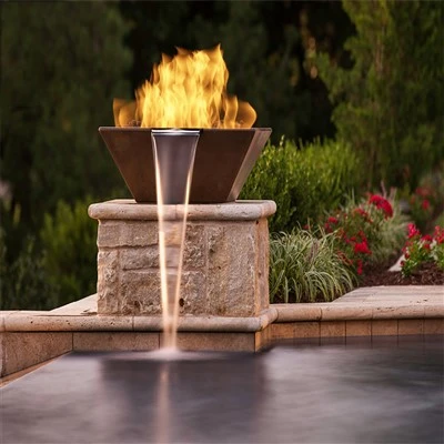 Квадратна купа за огън и вода
