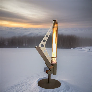 Преносима камина на дървени пелети