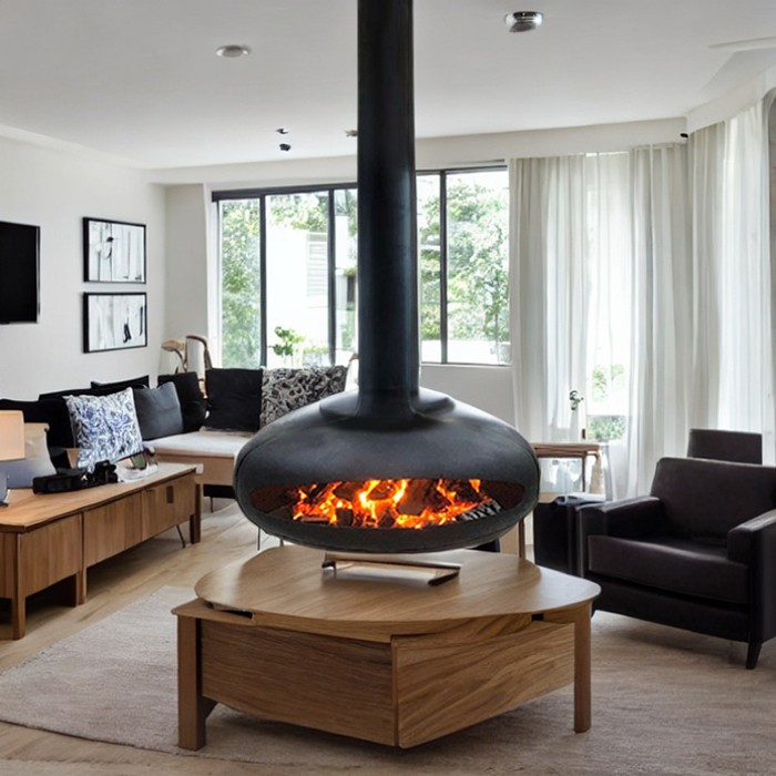 Wood Burning Hanging Fireplace